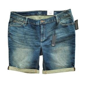 JCP a.n.a Vintage Dark Cuff Denim‎ ShortsSize 16W New!